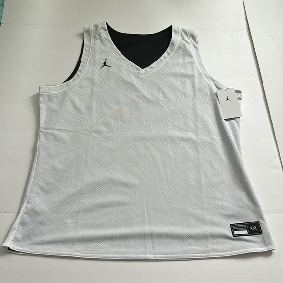NiKe Jordan Women Reversible V Neck Sleeveless Jersey B&W XX-Large AT0536-106 - Picture 2 of 5